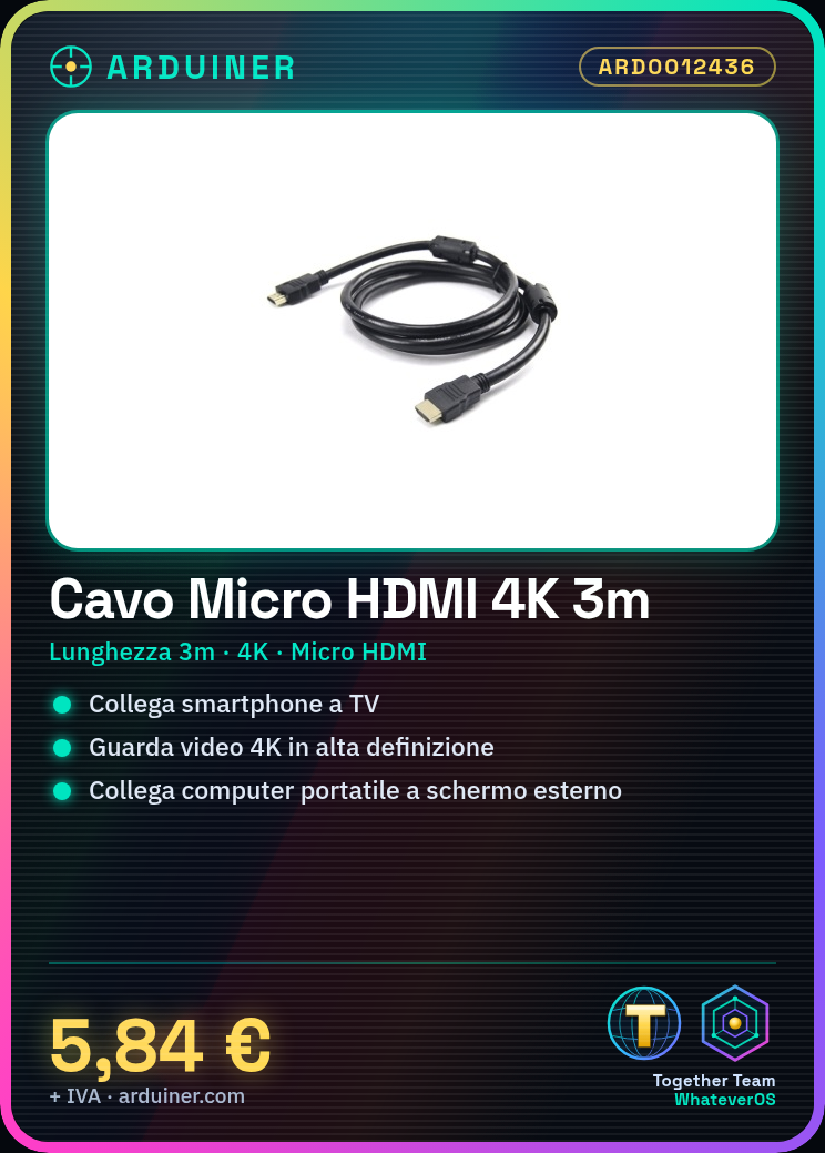 Cable Micro HDMI a HDMI 4K 3m - Imagen 2