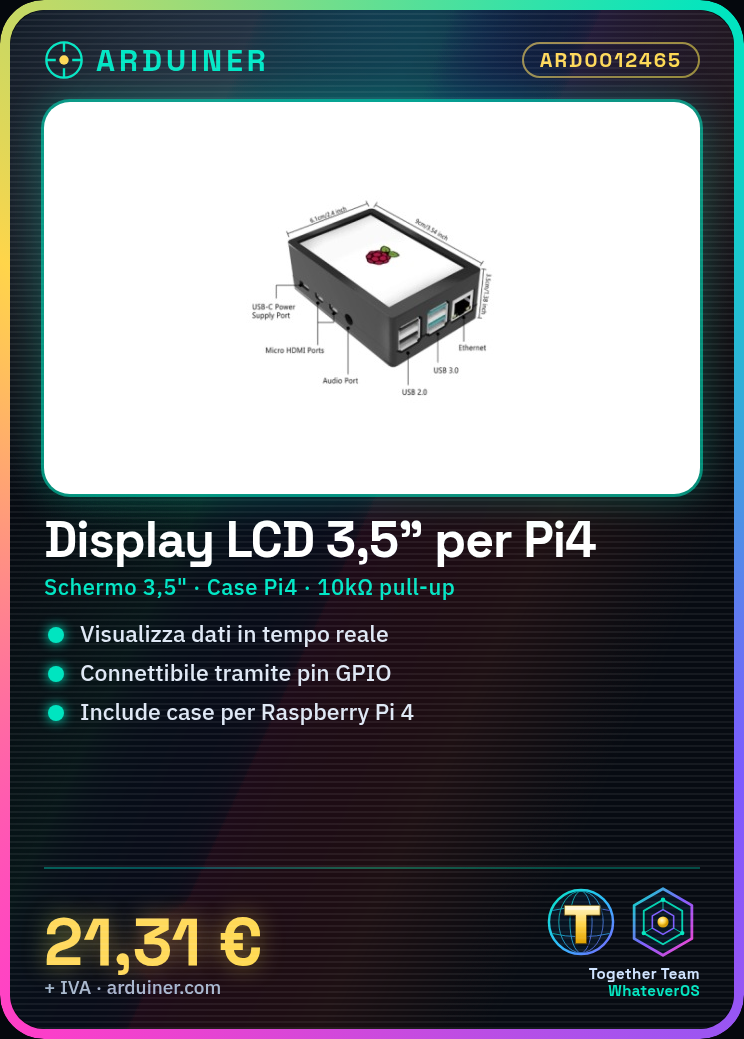 Écran LCD 3,5" avec boîtier pour Raspberry Pi 4 – Image 2