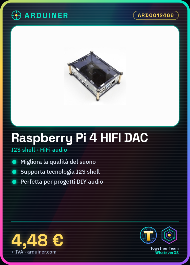 Raspberrypi 4 HIFI DiGi HIFI DAC+ digital sound card I2S shell - immagine 2