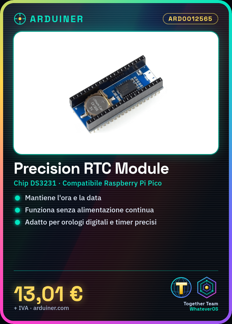 Módulo RTC de Alta Precisión para Raspberry Pi Pico, con chip DS3231 - Imagen 2