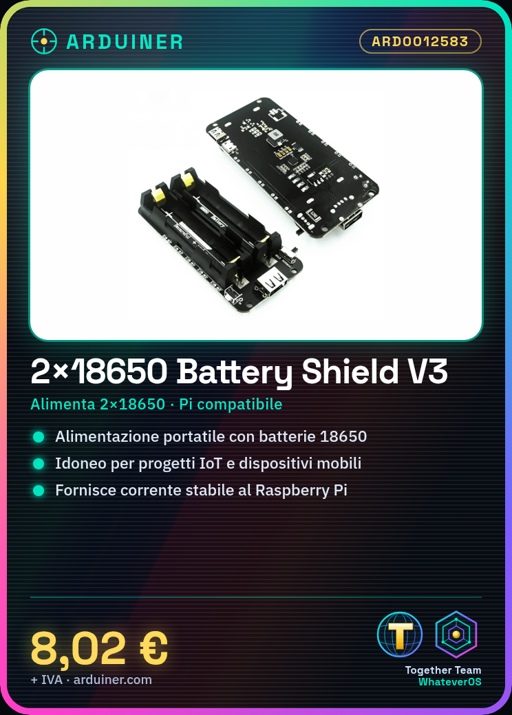 2x18650 Battery Shield V3 ESP32 for Raspberry Pi - Image 2