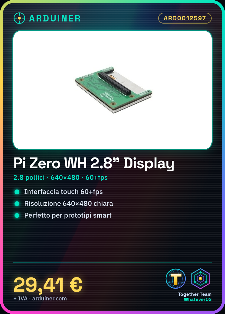 Écran tactile 2.8'' 60+fps HD pour Raspberry Pi Zero WH – Image 2