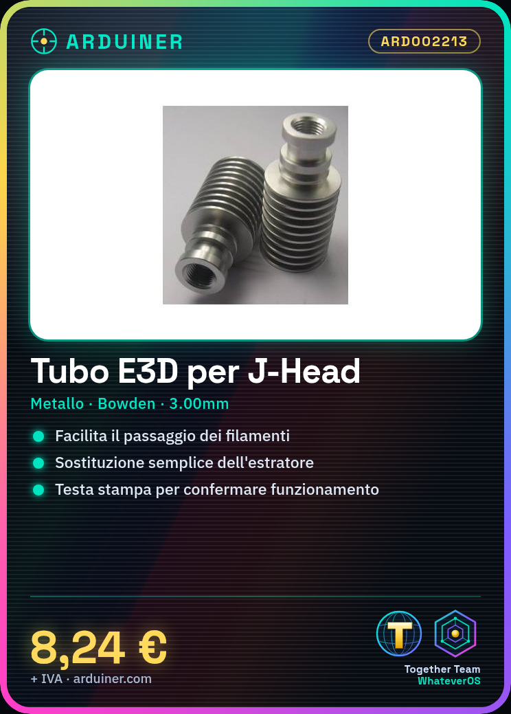 Tube métallique interchangeable E3D pour J-Head de type Bowden pour filaments de 3.00mm – Image 3