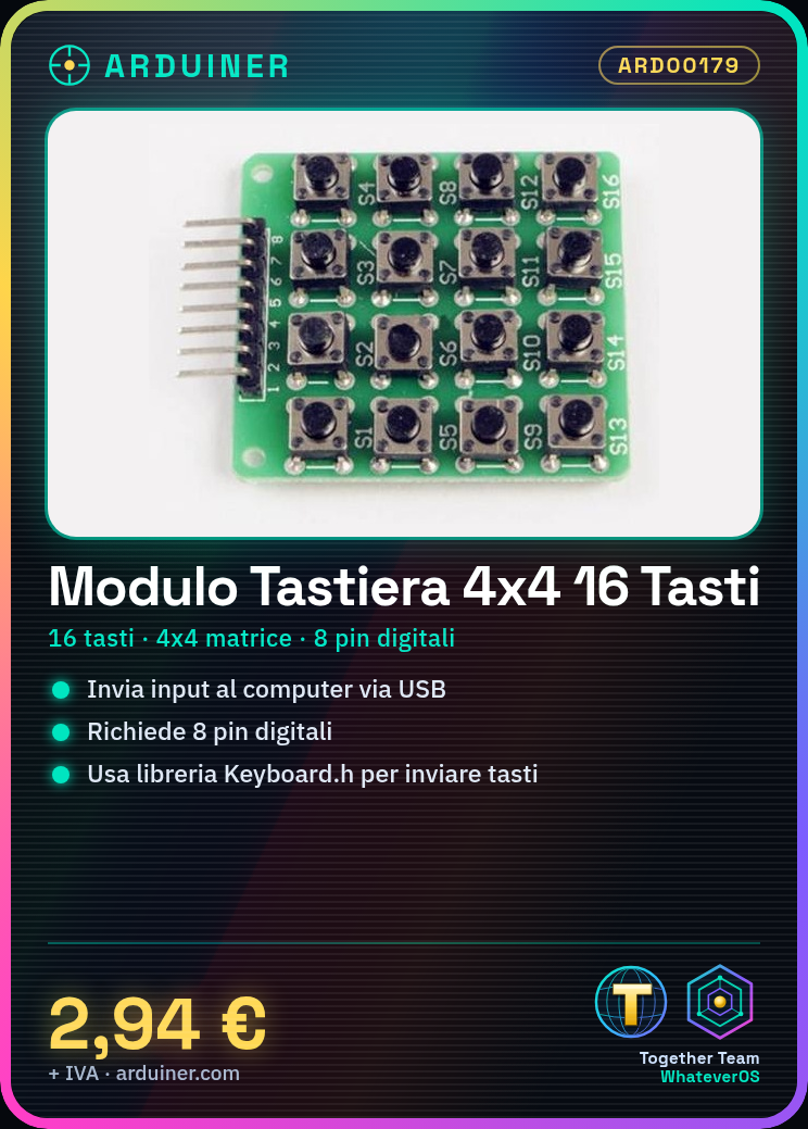 4x4 Key Matrix Keyboard Module with 16 Keys - Image 8