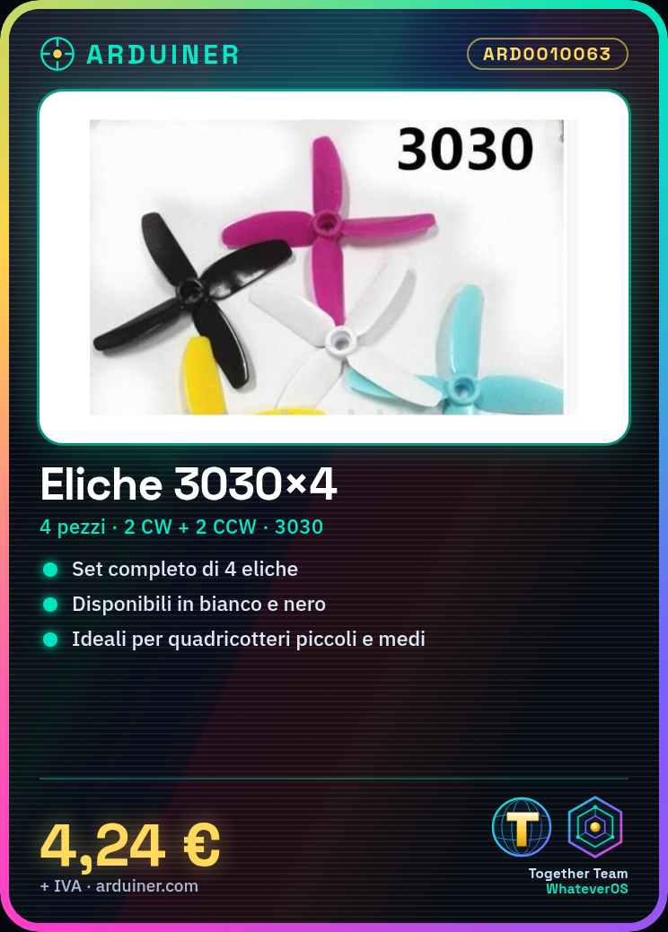 Hélices 3030x4 – 2 Pièces CW + 2 Pièces CCW (Blanc et Noir) – Image 3