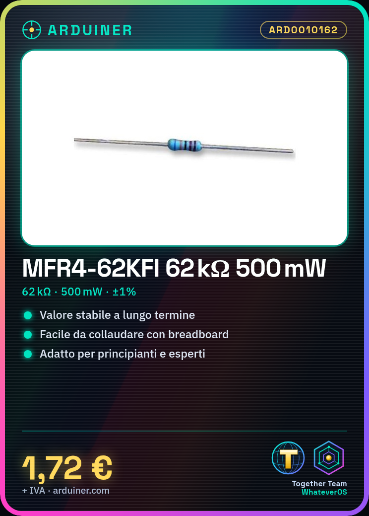 50 Pieces MFR4-62KFI Through-Hole Resistor, MFR Series, 62 kohm, 0.5W, ±1%, 500 mW, 250 V, Axial Leads 62K - Image 3