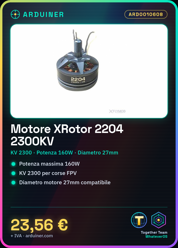 XRotor 2204 2300KV Titanium CW Brushless Motor - Image 4
