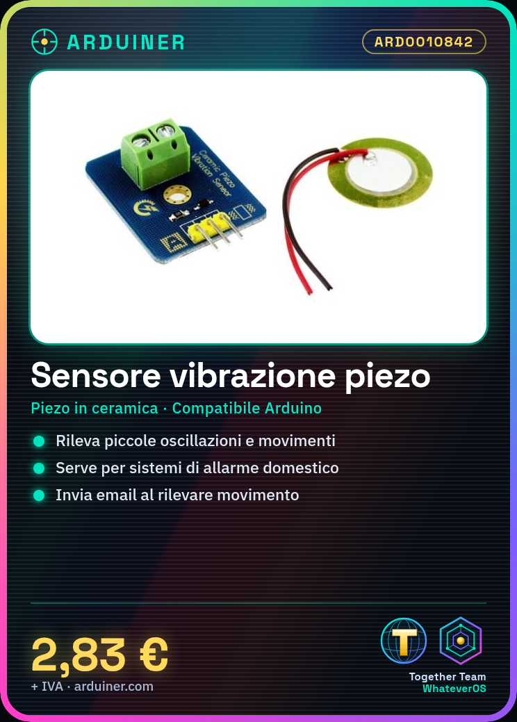 Piezoelektrischer Schwingungssensor in Keramik für Arduino – Bild 3