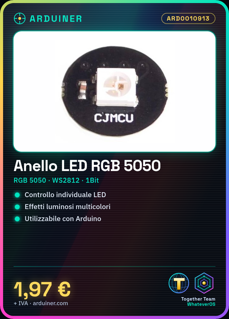 Anneau LED RGB 1Bit WS2812 5050 – Image 3