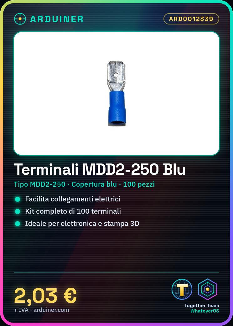 Kit de Terminales MDD2-250 Azul – 100 Piezas para Conexiones Eléctricas - Imagen 2