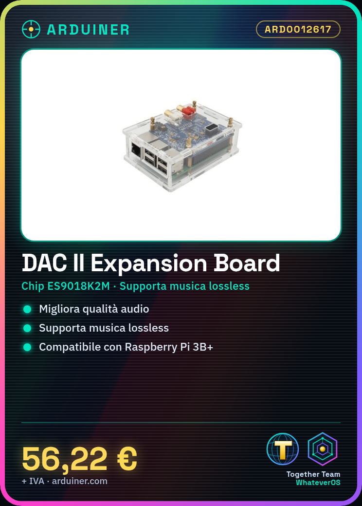Tarjeta de expansión DAC II ES9018K2M (DAC II+ box) para Raspberry Pi 3B+ - Imagen 2
