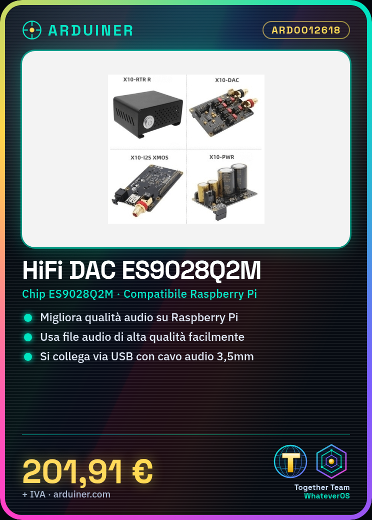 Tarjeta de sonido HiFi DAC xmos ES9028Q2M Amp X10 para Raspberry Pi - Imagen 2