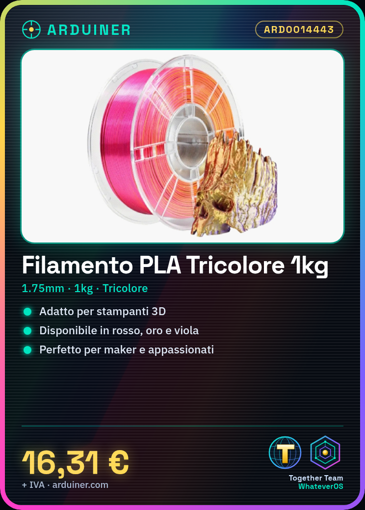 Filament PLA 1.75mm 1kg – Tricolore Rouge/Or/Violet – Haute Qualité pour Imprimantes 3D – Image 2