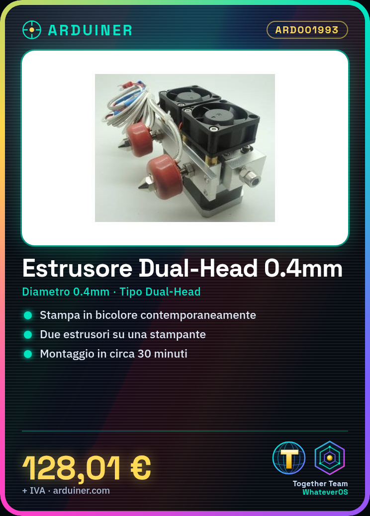 Dual-Head Extruder-Kit 0,4mm für 3D-Drucker – Zwei Düsen für Bifarbdruck – Bild 3