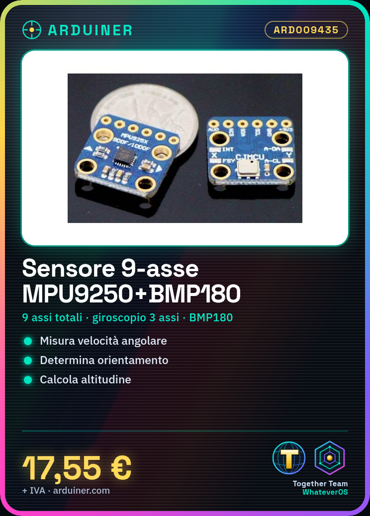 CJMCU-10DOF 9-Axis Digital Gyroscope MPU9250 + BMP180 Barometric Altitude Sensor - Image 3