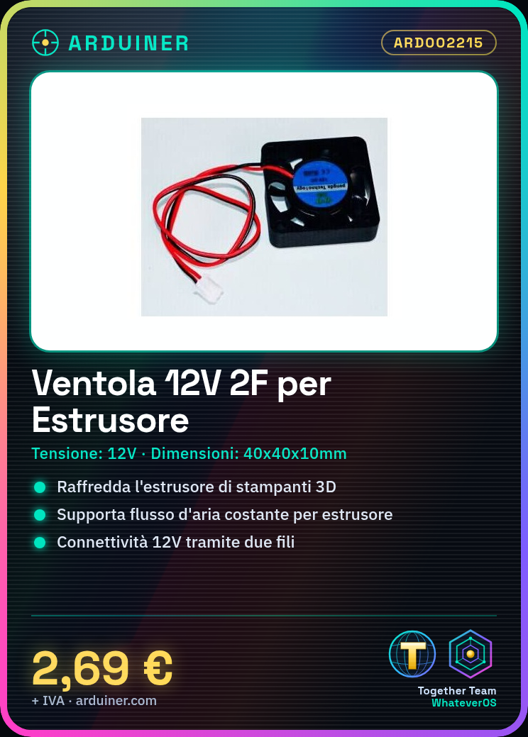 Ventilateur 12V 2 fils Refroidissement Extrudeur MIS: 40x40x10mm – Image 5