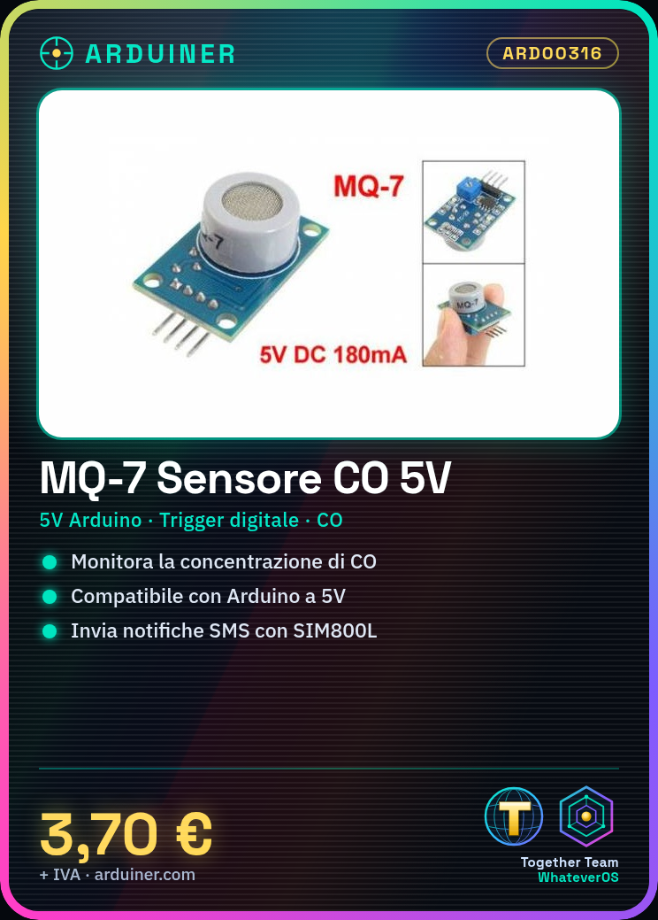 Capteur MQ-7 de monoxyde de carbone CO avec déclencheur numérique Module 5V Arduino – Image 7