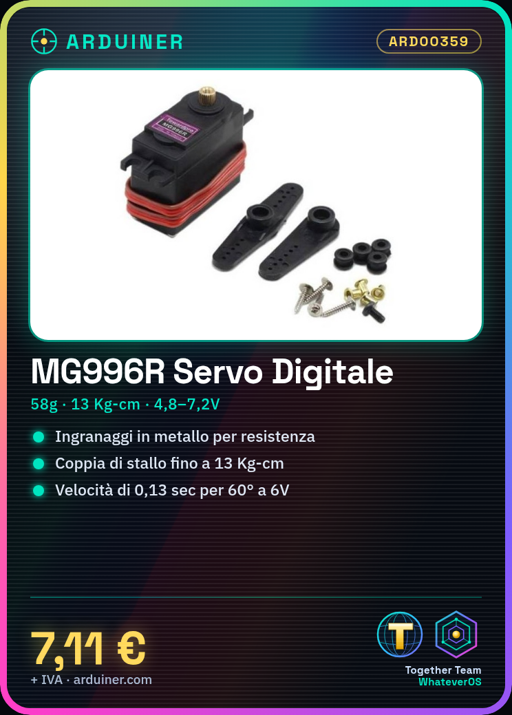 Servomoteur numérique MG996R avec engrenages en métal 58g couple 13Kg Arduino – Image 9