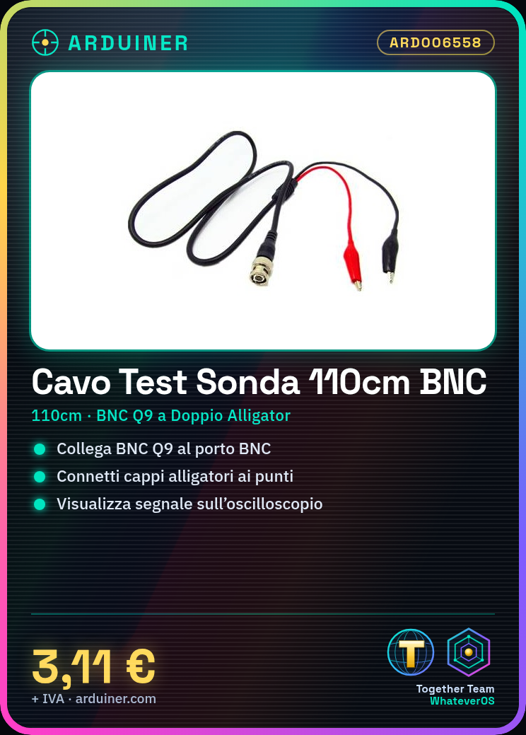 Testsonde-Leitung 110cm BNC Q9 zu Doppelseidechsen-Klemmen für Oszilloskope – Bild 5