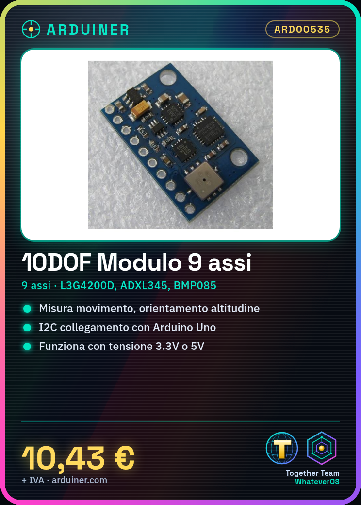 10DOF 9-Axis Gyroscope Accelerometer Magnetometer Pressure Module L3G4200D ADXL345 HMC5883L BMP085 - Image 5