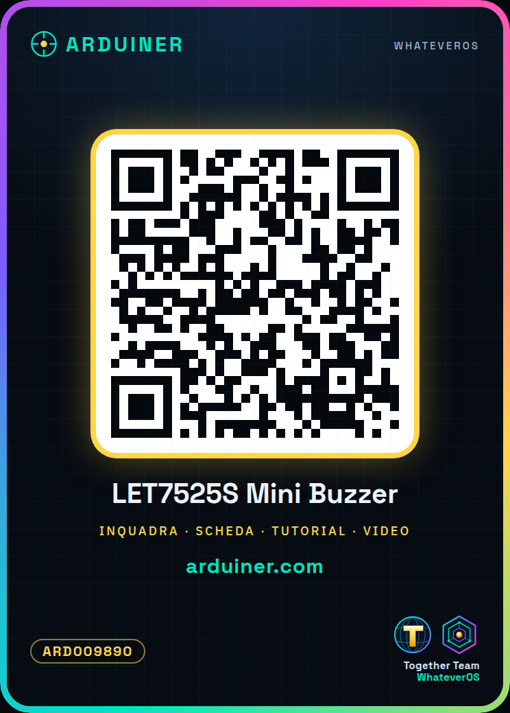 LET7525S 7,5 * 7,5 * 2,5mm Mini Buzzer SMD 2,5 ~ 4VDC – Image 7
