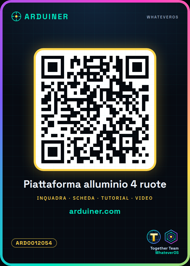 Plateforme en aluminium pour robot DIY à 4 roues avec support – Image 5