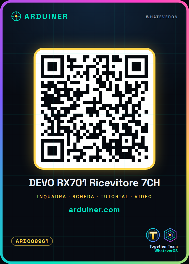 DEVO RX701 Récepteur 7 canaux 2.4 GHz 7CH pour émetteur DEVO Walkera – Image 6