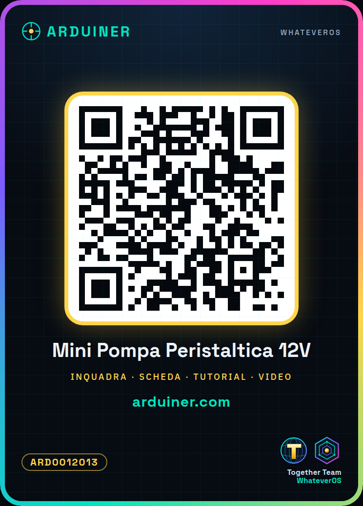 Mini Pompa Peristaltica 12V per Dispenser Sapone e Disinfettante – 500 - immagine 3