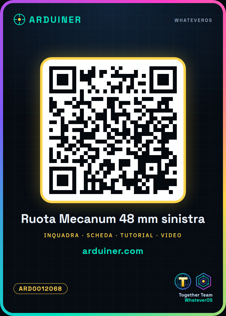 Rueda Mecanum de 48 mm izquierda - Imagen 3