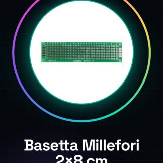 2 Pezzi Basetta Millefori Doppia Faccia Mis. 2 * 8 CM Vetronite FR4 PCB Prototipazione