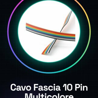 1 Metro Fascia 10 Pins Cavo Rainbow Multicolore Passo 1.27mm