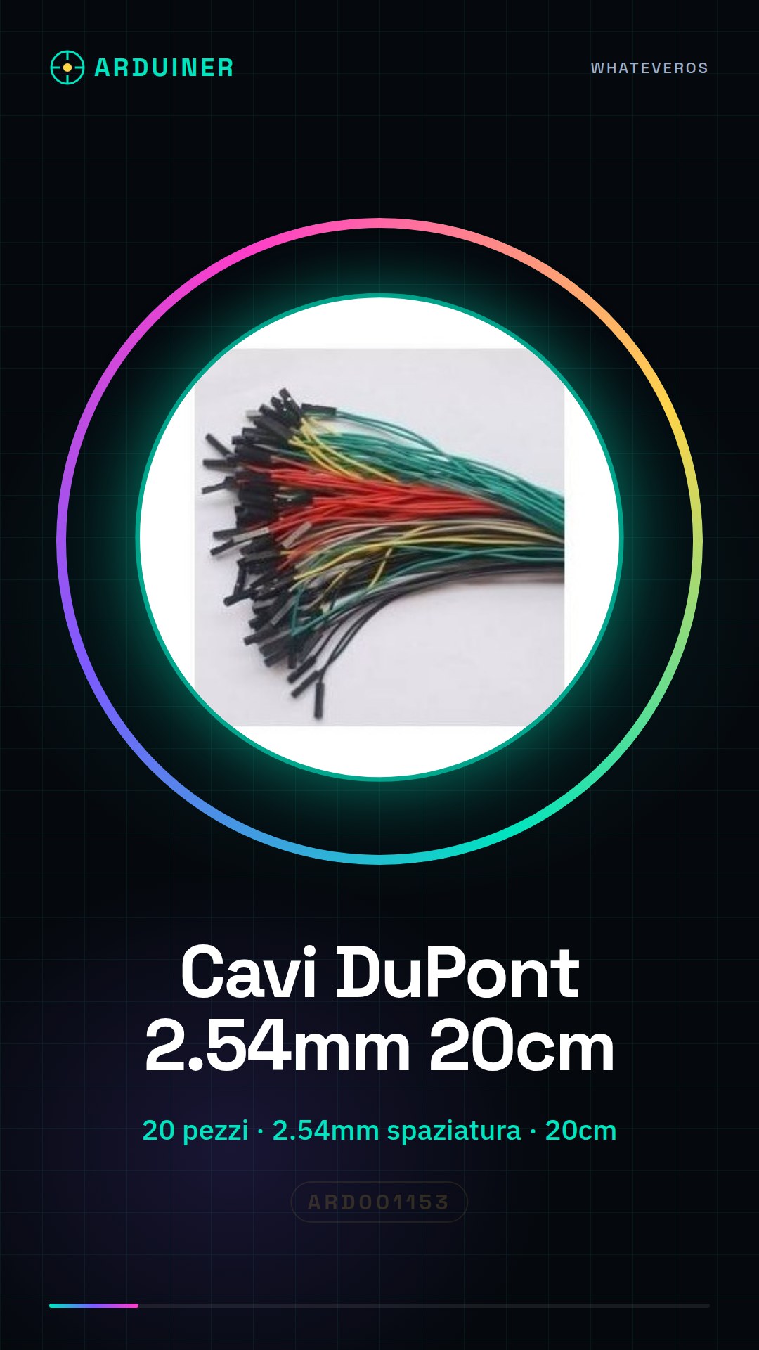 20 Pieces DuPont Header Wires Spacing 2.54mm Length 20cm