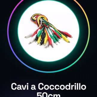 10 Cavi con Pinze a Coccodrillo clips alligator test lead 5 colori lunghezza 50CM