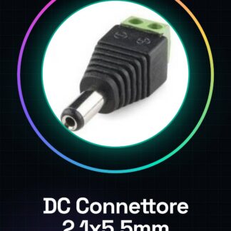 Connecteur d'alimentation DC mâle avec écrous filetés 2.1 * 5.5mm