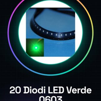 20 Pezzi Diodi Led SMD 0603 Verde Alta Luminosità