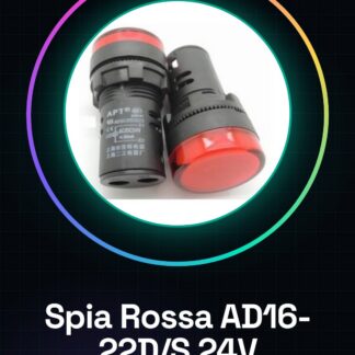 Spia luminosa da pannello Rossa AD16-22D/S 24V Foro 22MM
