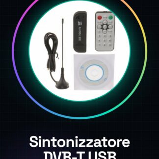 Sintonizzatore DVB-T USB DVB-T e RTL-SDR Realtek Rtl2832u e R820t TV Digitale