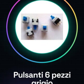 6 Pezzi Not self-locking Pulsante 8.5 * 8.5 Pulsante, double gray Pulsante, Pulsante