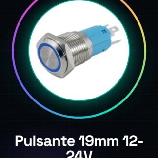 Pulsante interruttore 19mm 12-24V no-SelfLock / no-latching Rosso / Verde / Blu / Giallo