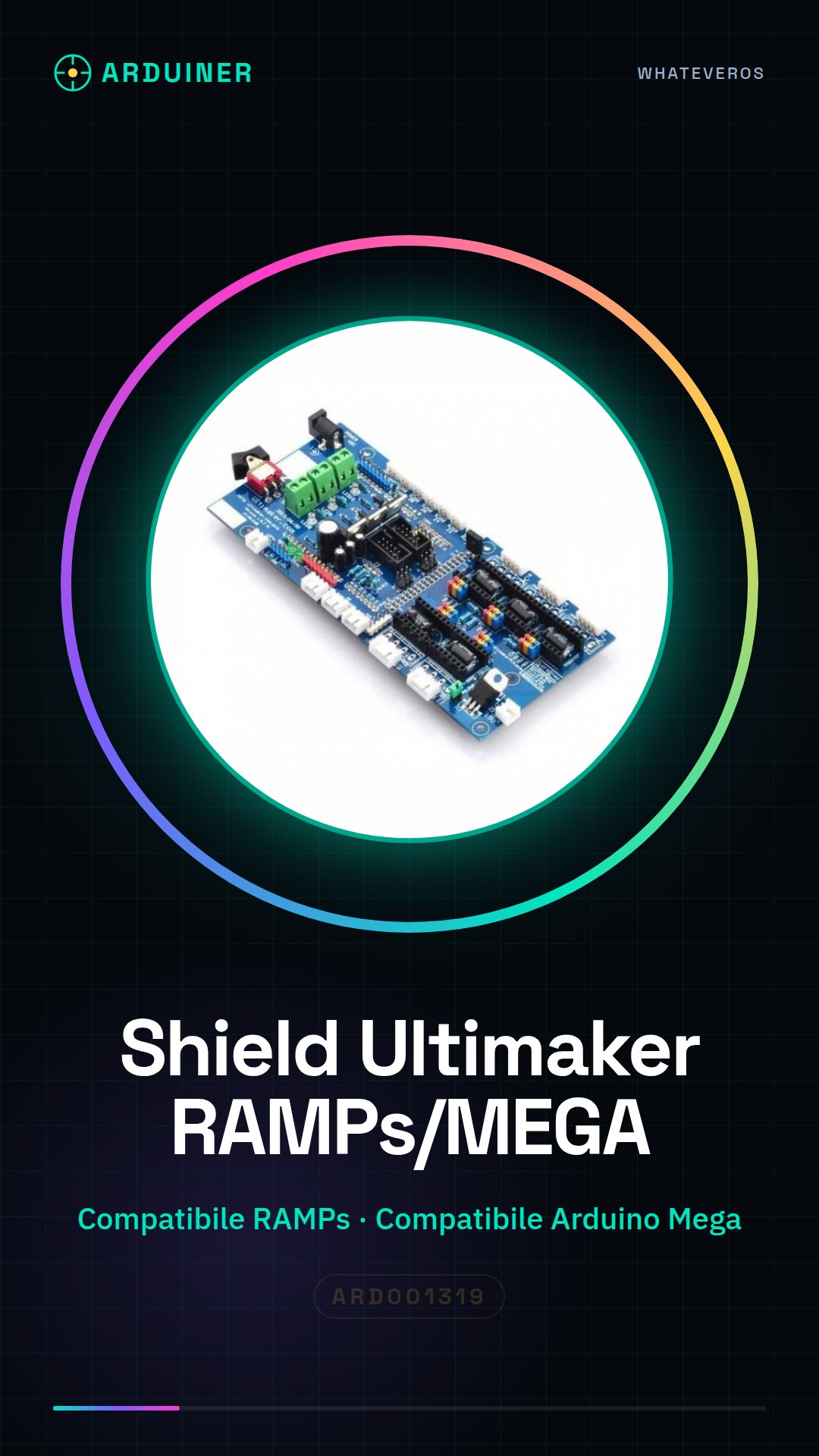 3D Printer Shield Compatible with Ultimaker and RAMPs, Arduino Mega