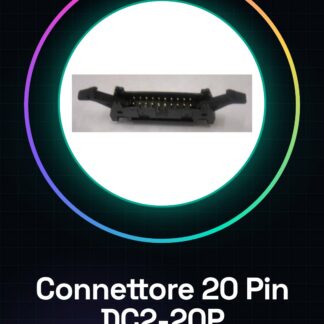 2 Pezzi Connettore Maschio 20 Pin con ganci DC2-20P spaziatura 2.54mm