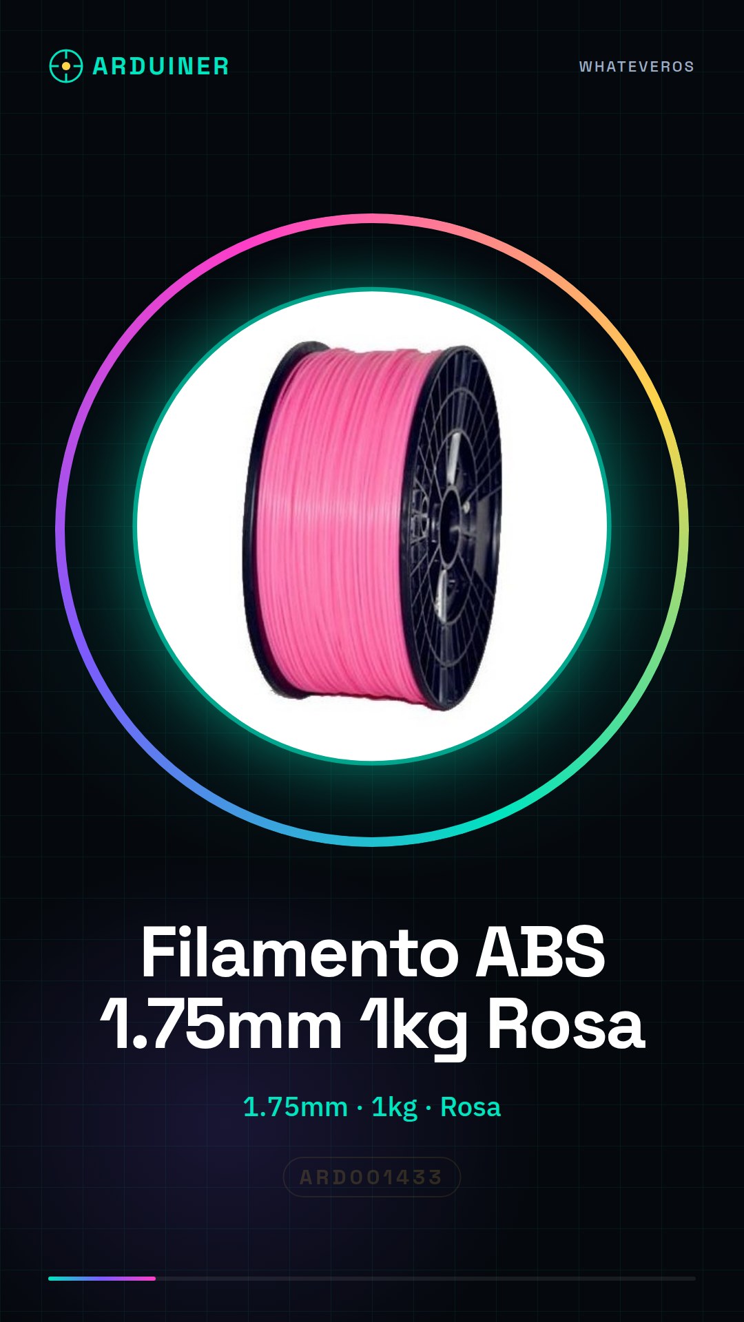 Filament ABS 1.75mm 1kg – Rose – Haute Qualité pour Imprimantes 3D (MakerBot, Ultimaker, Prusa, RepRap)