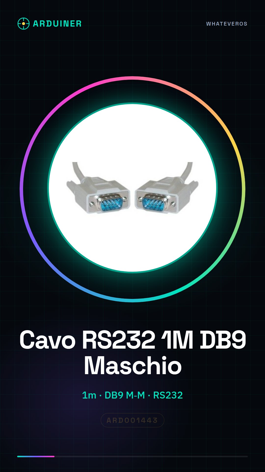 Câble série RS232 1M de DB9 mâle à DB9 mâle 9C