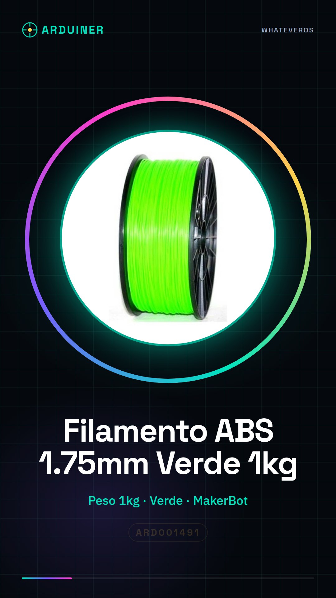 Filament ABS 1.75mm 1kg – Vert – Haute Qualité pour Imprimantes 3D (MakerBot, Ultimaker, Prusa, RepRap)