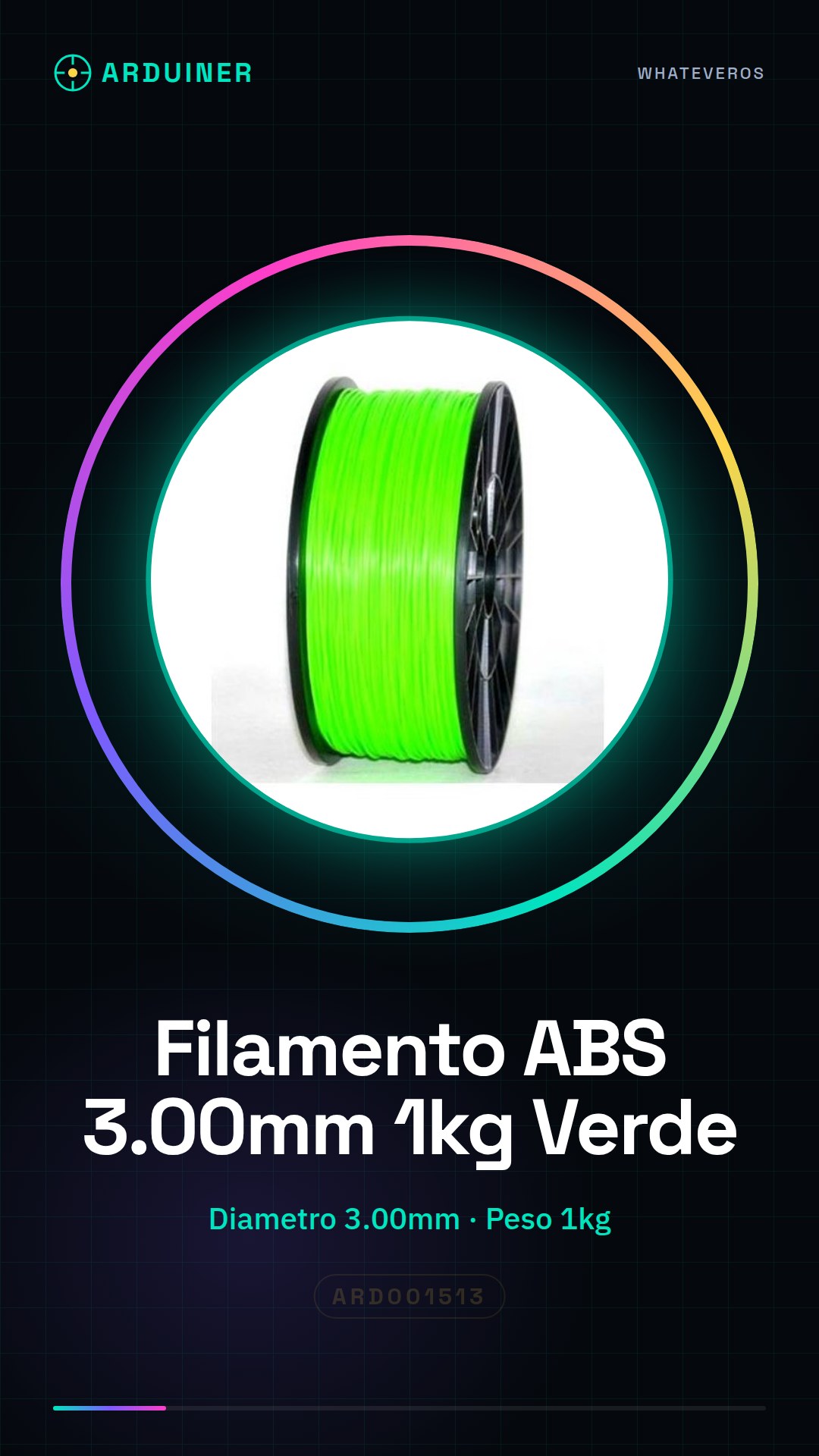 Filament ABS 3.00mm 1kg - Vert Clair - Haute Qualité pour Imprimantes 3D (MakerBot, Ultimaker, Prusa, RepRap)