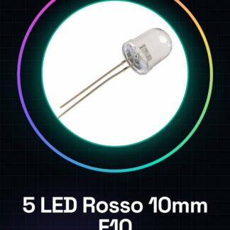 5 Diods LED Rouge F10 10mm Lentille transparente