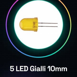 5 Pièces Diodes LED Jaune F10 10mm