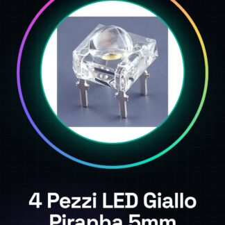 4 Pezzi Led Giallo SuperFlux Piranha 5mm Alta Luminosità