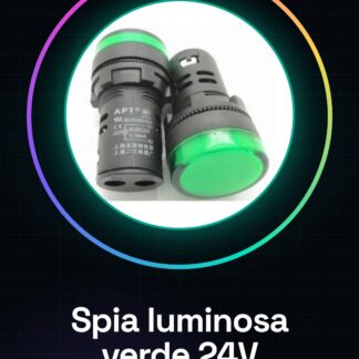 Spia luminosa da pannello Verde AD16-16C 24V Foro 16MM