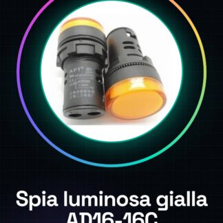 Spia luminosa da pannello Gialla AD16-16C 24V Foro 16MM